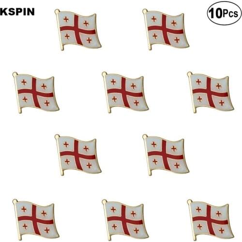 Georgia Flag Lapel Pin Flag badge Brooch Pins Badges 10Pcs a Lot