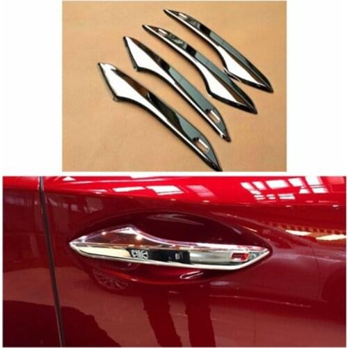 BBQ@FUKA Chrome ABS Car Door Handle Bar Cover Trim Sticker Accessories Fit for Lexus NX NX300h 200t 2015-2017