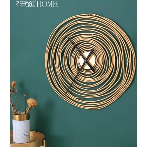 Kitchen Nordic Creative Wall Clock Modern Design Outdoor Large Nordic Living Room Wall Clock Rustic Wandklok Home Decoration