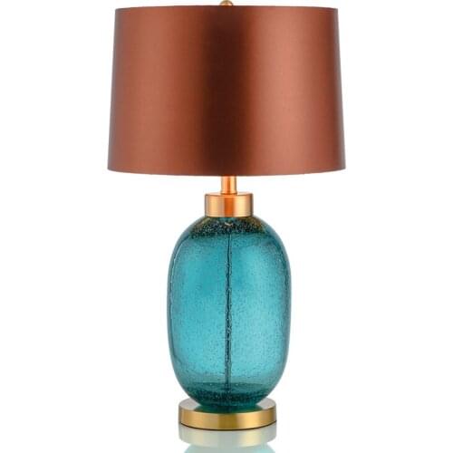 New Coloured Glaze A Living Room Desk Lamp Post Modern Light Luxurious Model House Bedroom Bedside Cupboard Crystal Desk Lamp