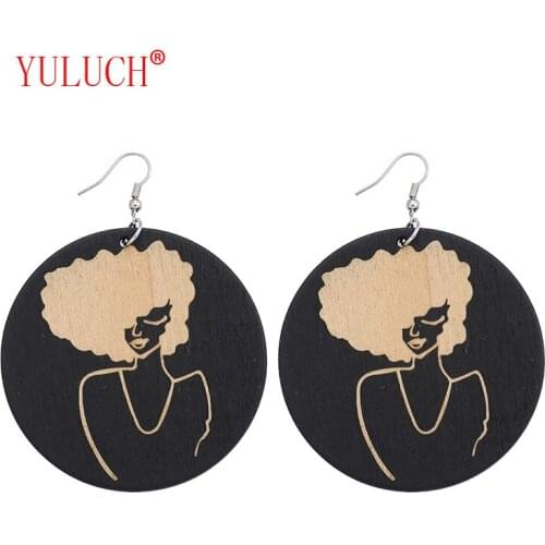 YULUCH 2018 Popular Engraving Painted Personality Woman Pendant for African Fashion Girl Jewelry Earrings Accessories Gifts