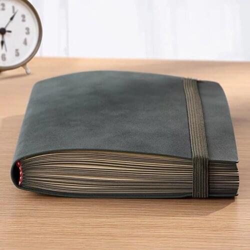 Retro Soft Leather Journal Notebook Thicken Bandage Daily Weekly Planner Organizer Notepad School Office Stationery Supplies