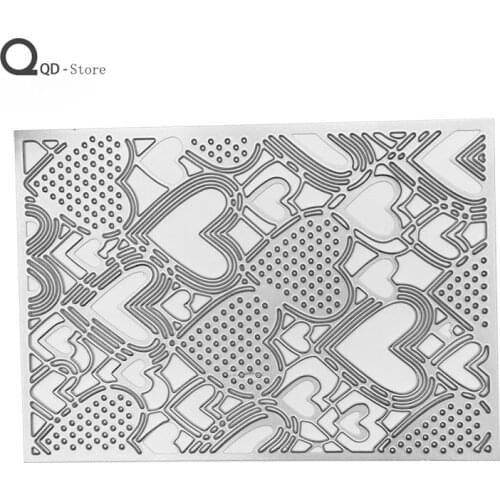 Scrapbooking Cutting Dies DIY Cutting Carbon Steel Puzzle Embossed Heart Frame Metal Cutting Dies New 2021 Scrapbook Dies