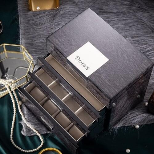 High-End Jewelry Box Princess European Luxury Wedding Large Capacity Jewelry Cosmetics Integrated Storage Box