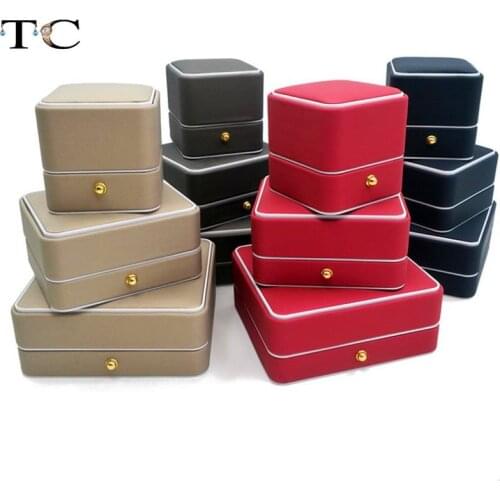 The New PU Imitation Leather Pendant Jewelry Box Bracelet Box Earrings Bracelet Set Box Ring Box Press on Nail Packaging Box