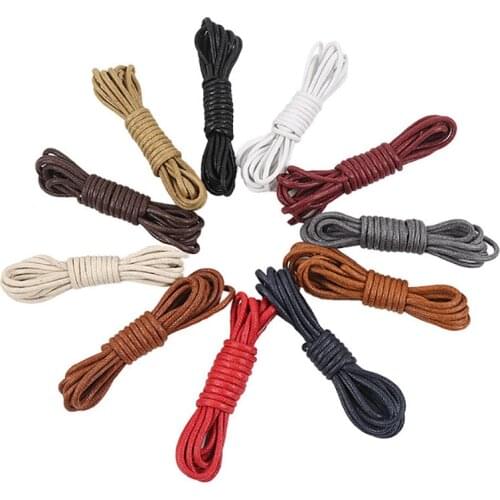 USHINE 70-160cm Round Waxed Colorful Shoelaces Elastic Shoelaces Boot Shoelaces Cord
