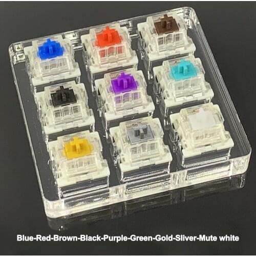 Outemu Switches Tester for Mechanical Keyboard Black Blue Brown Red Purple Green Gold Silver Silent White Axis Customize Game