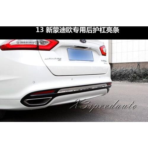 Car Styling Chromed Rear Bumper Decoration Trim For Ford Mondeo Fusion 2013-2018