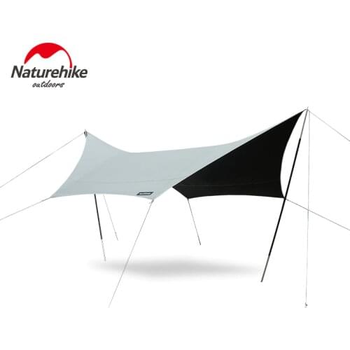Naturehike 8-10 People Black plastic hexagonal canopy sunscreen waterproof outdoor large camping UV awning