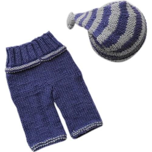 Newborn Baby Girls Boys Knit Crochet Hat Costume Photo Photography Prop Outfits R9JD