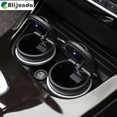 High Quality Car Ash Tray Ashtray Storage Cup with Blue LED Light for Jaguar XF XJ XJS XK S-TYPE X-TYPE XJ8 XJL XJ6 XKR XK8 XJS