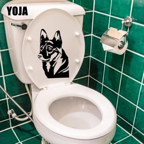 YOJA 14.7X23.7CM Cartoon Living Room Home Decor Wall Sticker Toilet Decal Animals Dog Pets T5-1440