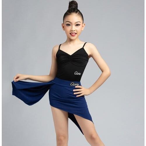 Latin Dance Skirt Girls Clothes Summer Stage Costume Irregular Tap Dance Skirts Salsa Dancing Outfit Rumba Dancewear DL8255