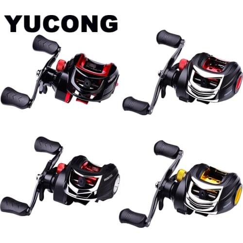 YUCONG Fishing Reel 7.2:1 Gear Ratio Baitcasting Reel Carbon Fiber Shell Magnetic Brake System Baitcast Reel 8KG Max Drag Pesca