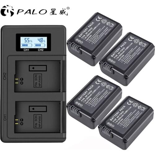 PALO 7.4V 2000mAh NP-FW50 NP FW50 NPFW50 battery replacement for Sony Alpha 7 A7 7R a7R 7 s a7S a3000 a5000 a6000 NEX-5N 5C A55