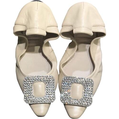 Soft Sheep Leather Mommy Shoes Women Flat With Rubber Sole Pig Skin Lining Breathable Comfortable Wearing in Spring and Autumn