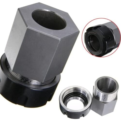 1pc Hard Steel ER32 Collet Block Hex Spring Chuck Collet Holder Silver Black For Lathe Engraving Machine