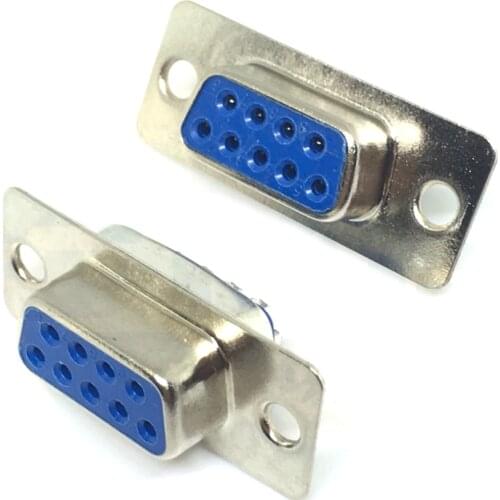 10PCS DB9 Female Male PCB Mount serial port Connector Solder Type D-Sub RS232 COM CONNECTORS 9pin socket 9p Adapter FOR PCB