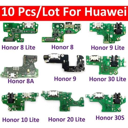 10Pcs/lots For Huawei Honor 8A /8Lite /9Lite /10 Lite 20 Lite/ 30Lite/ 30S USB Dock Connector Charging Port Flex Cable Repairs