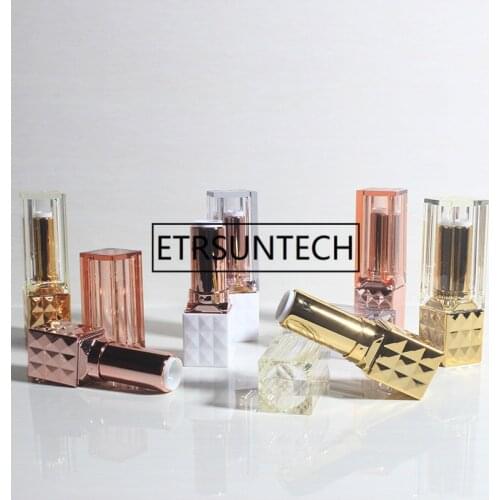 12.1mm Empty Lipstick Tube Clear White Blue Gold Rosegold Empty Square Lip Balm Tube DIY Lips Rouge Packaging Container