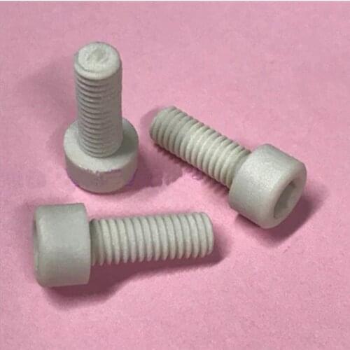 3pcs M8 PPS material inner hexagon stigma plastic screws Polyphenylene sulfide High temperature resistant bolt 16mm-30mm Length