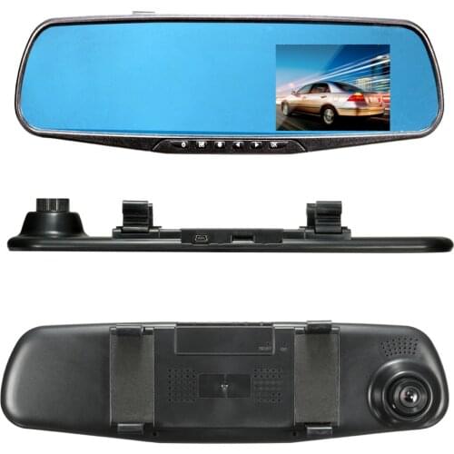 4.3in Car Dvrs Video recorder Dash Cam Full HD 1080P Mirror Cam Car Dvr Camera loop recording motion tracking Car recorder 2021
