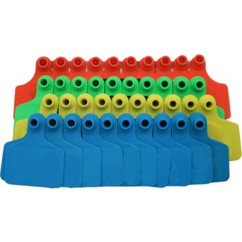 400 Pcs Cow Cattle TPU Ear Tag Signs With Word Ear Tags Typing Copper Head Earrings Farm Animal Identification Card Customized