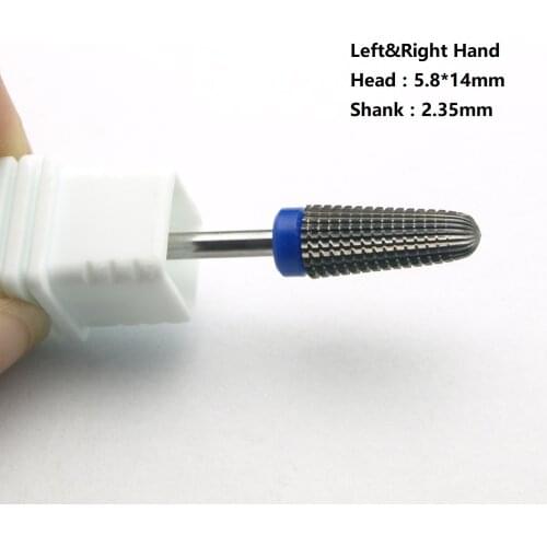 5in1 Tapered Safety Carbide Nail Drill Bits With Cut Drills Carbide Milling Cutter For Manicure Remove Gel Nails Accessories