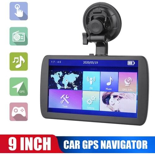 9 Inch GPS Navigator System Support for National Languages Truck Route Planning 256MB+8G Voice Broadcast FM Emission Free Map