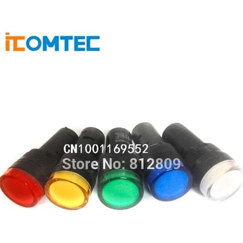 AD16-16AD 16 mm mounting size led Indicator lamp,signal lamp blue,green,red,white,yellow pilot lamp+FREE SHIPPING