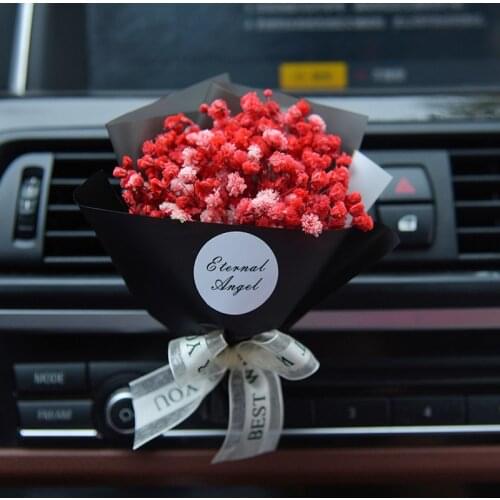 Car Air Conditioning Outlet Fragrance Clip Decorative Ornaments Perfume Gift Creative Car Air Freshener Dried Flower Gypsophila