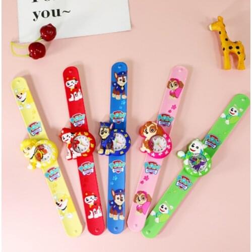 Paw Patrol Cartoon Figure Toys Childrens Electronic Watch Chase Rubble Skye Model Toys Boys Girls Quartz Watches Kids Gifts