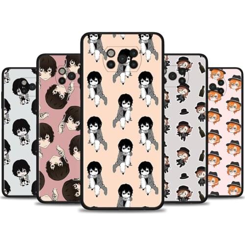 Black Cover For Xiaomi Poco X3 M3 CC9 Pro X3NFC F3 F1 A3 A2 CC9E Note 10 Lite Case Soft Fundas Bungo Stray Dogs Twin Dark