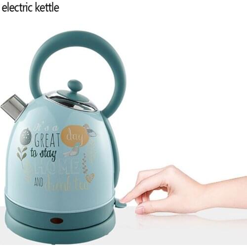Spot British Foreign Trade Retro Pattern Import Electric Kettle Printing Household Food Grade 304 Stainless Steel Machine
