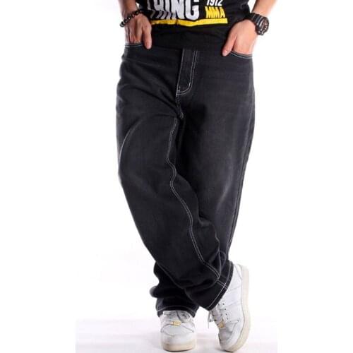 Jeans for Men 2020 New mens Modis Large size Black jeans Mens Loose Casual big Pocket Hip Hop pants Biker jeans