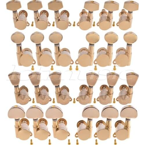 Electric Acoustic Guitar Tuning Pegs Keys Tuners Machine Heads 3x3 Gold 4 Set