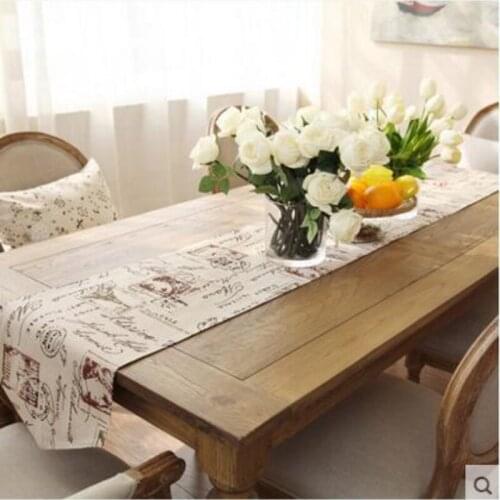 European Retro Art Character Image Building Tower Pattern Table Runner Cultural Family Restaurant Decoration Table Towel