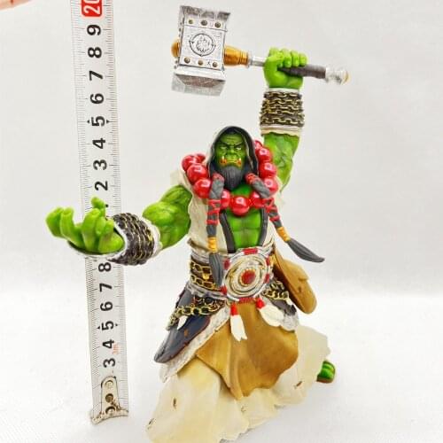 20cm DC WOW Thrall The Orc Shamman Figure Toys Thrall The Orc Shamman Statue Doll PVC ACGN Figure Collectible Model Toy