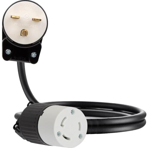 JORINDO NEMA 6-15P 90° elbow design plug to L6-30R Power extension cord,American standard industrial grade conversion line ,250V