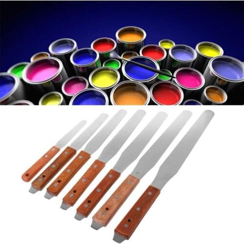 Stainless Steel Inking Paint Glue Mixing Knife Draw Spatula Scrape Texture Scraper