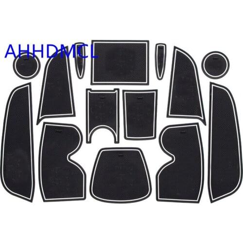 Car Door Groove Mat Gate Slot Cup Armrest Storage Pad Mat For Peugeot 301 2017