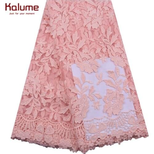 Top Sale African 3D Milk Silk Lace Fabric Embroidery French Mesh Lace Fabric With Sequins Nigerian Wedding And For Party 1886