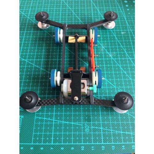 Mini 4WD Car Geared Unlimited Track Car Racing Carbon Fiber Rack Car Gears Row Transmission Car Models