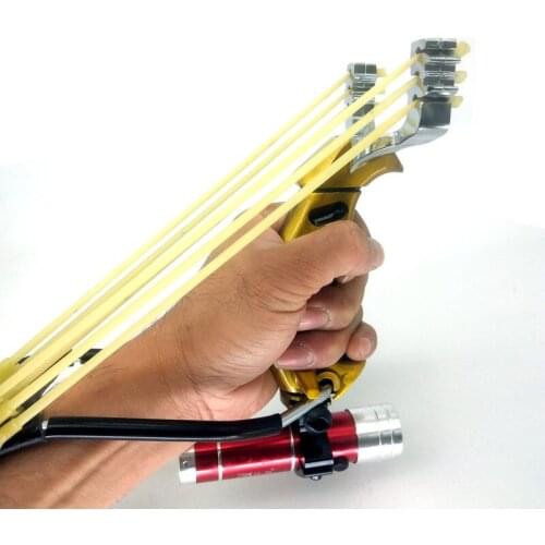 Powerful slingshot with wrist rest outdoor hunting all-metal material sling shot heavy-duty large slingshot for fishing and ball