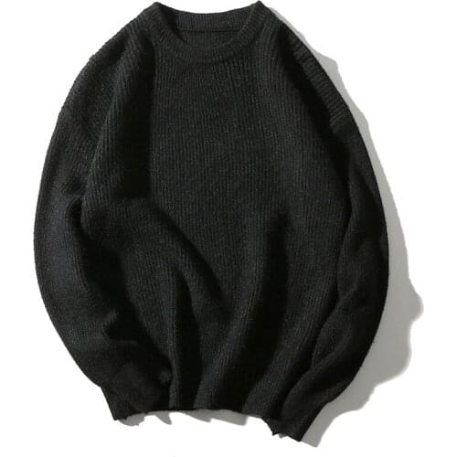 2020 New Casual Sweater Men Slim Fit Knitted Pullover Men Fashion O-Neck Letters Printed Mens Sweaters Long Sleeve Outerwear