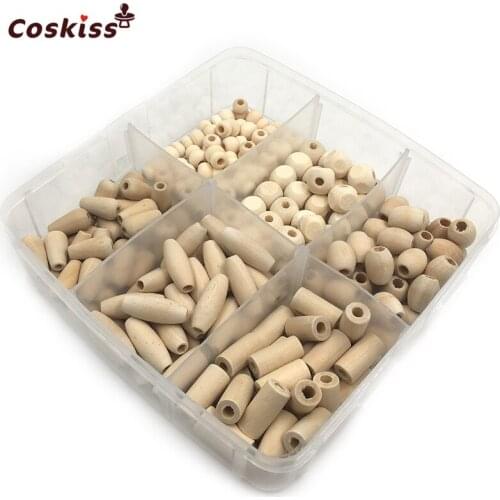 DIY Nursing Jewelry Package Blending Wood Water Droplets Rice Beads Square Beads Small Gourd Barrels Beads Baby Teether Toys Set