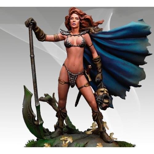 Unpainted Kit 1/32 65 mm A warrior woman Huntress 65mm figure Historical Figure Resin Kit