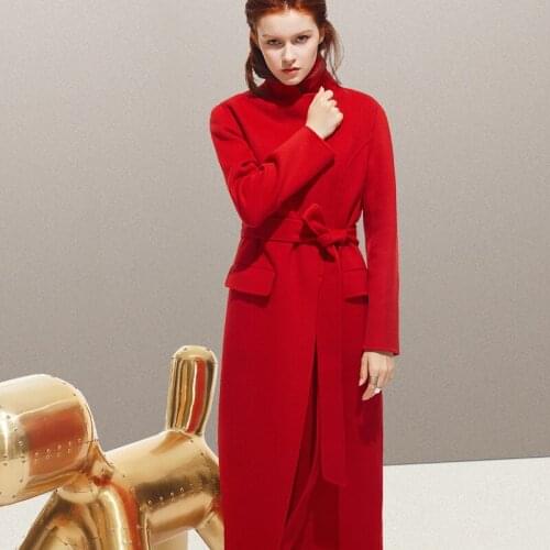 Autumn and winter new 20 double-sided wool coat super long high-end designer wool coat womens coat