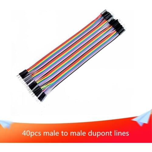 One Group 40pcs Male to Male DuPont Lines 21.5cm 2.54mm 1pin 1p-1p Jumper Wire DuPont Cable DIY Smart Robot Car Accessories