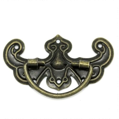 10pcs Classical Bronze Tone Pattern Drawer Cabinet Desk Door Jewelry Box Pulls Handle Knobs Two Size With Furniture Hardware